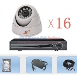 Bộ 16 Camera quan sát 960H