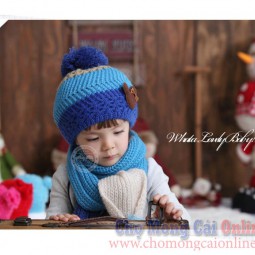 Bộ khăn mũ len cho bé Hàn Quốc