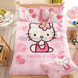 Bộ chăn ga gối hình Kitty xinh xắn BCG003