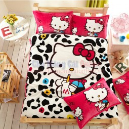 Bộ chăn ga gối hình Kitty xinh xắn BCG004
