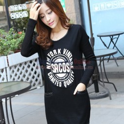 Đầm suông viền da kiểu dáng trẻ trung
