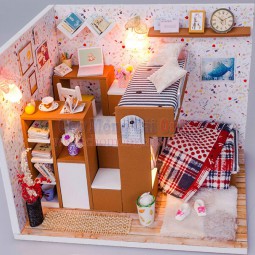 Mô hình nhà DIY - Phòng ngủ đôi xinh xắn