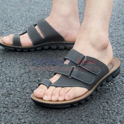 Sandal nam xỏ ngón da thật GNA024