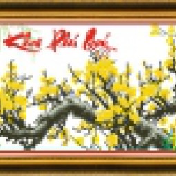 HQ008-2 Cành mai vàng (Mai khai phú quý)