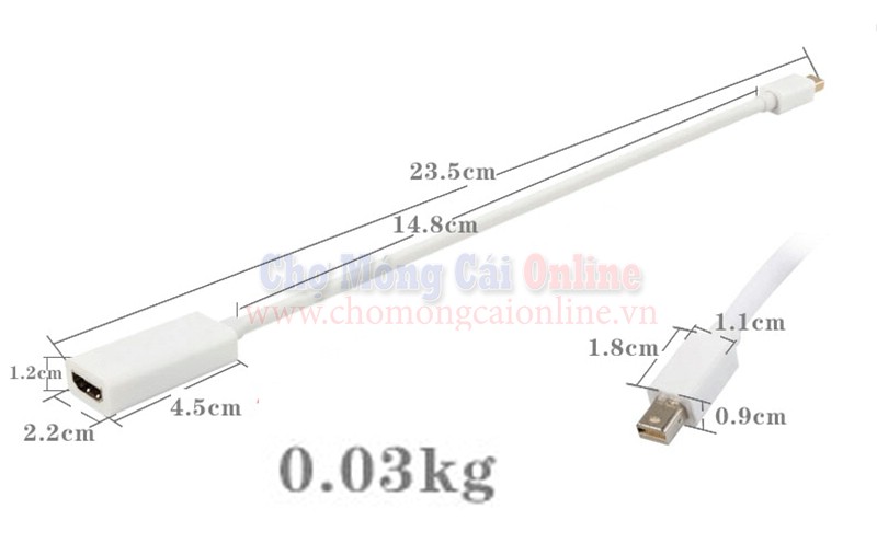 cap chuyen doi Mini DisplayPort Thunderbolt sang HDMI chomongcaionline (2)