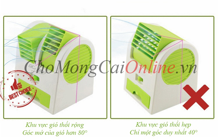 quat mini 2 ong gio 15