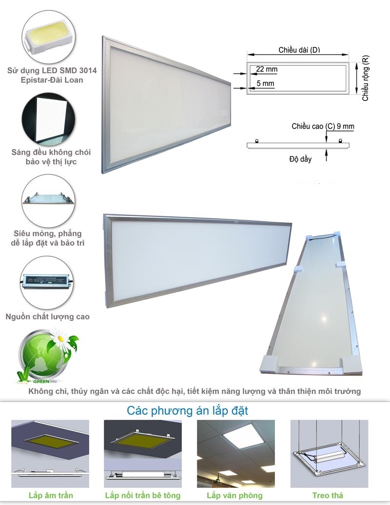 den led panel 36W 30x120 1