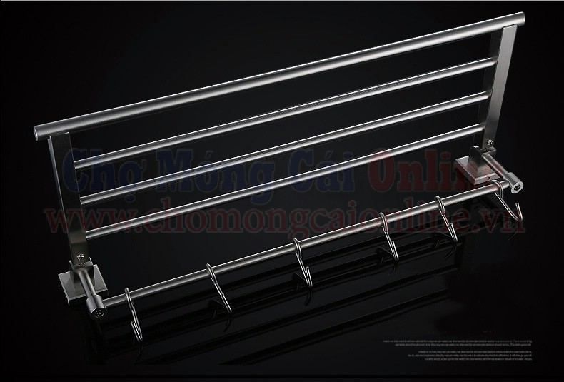 Giá treo khăn tắm có móc cao cấp SUS304 DGD025 (6)